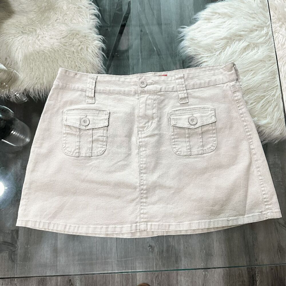 it! Jeans Khaki Cargo Y2K Mini Skirt Size 9/10